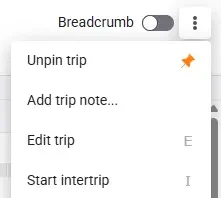 Enhanced user experience in trip overview and menu