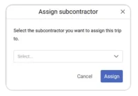 Assign subcontractor